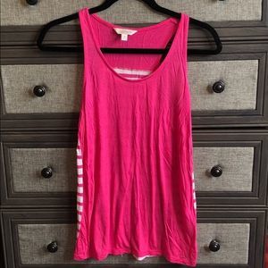 Small Charming Charlie Pink & White Stripe Tank 